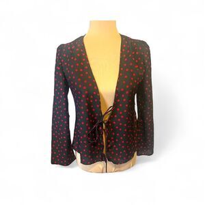 Michele Women's Black and Red Blouse